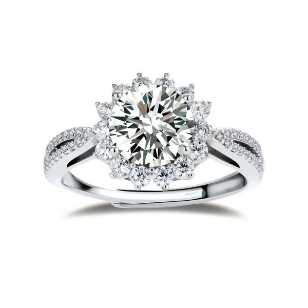 Stellar Halo Moissanite Ring
