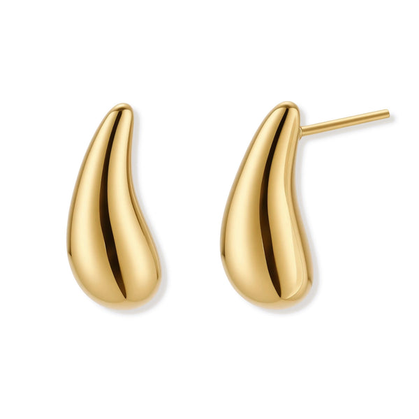 Golden Teardrop Studs