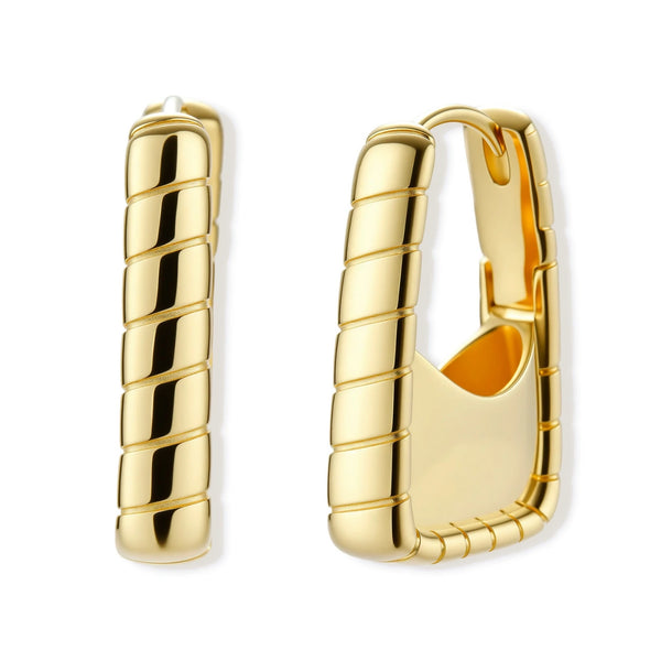 Bamboo Huggie Hoops