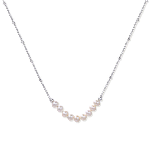 Luna Pearl Arc Necklace