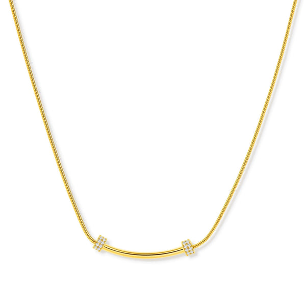 Curved Spark Bar Necklace