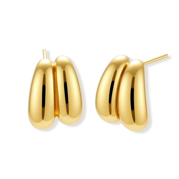 Liquid Gold Sculptural Hoops