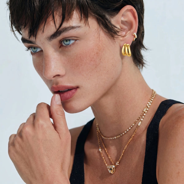 Liquid Gold Sculptural Hoops