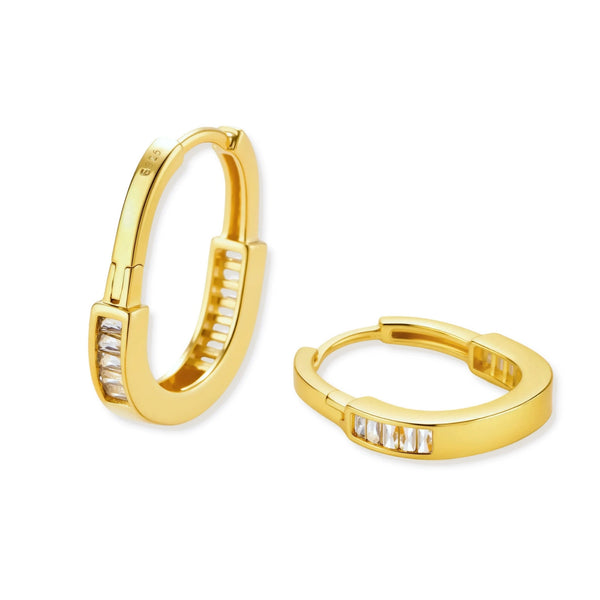 Golden Hour Huggie Hoops