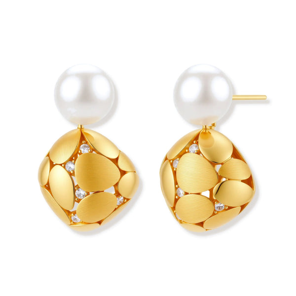 Petal Drop Pearl Earrings