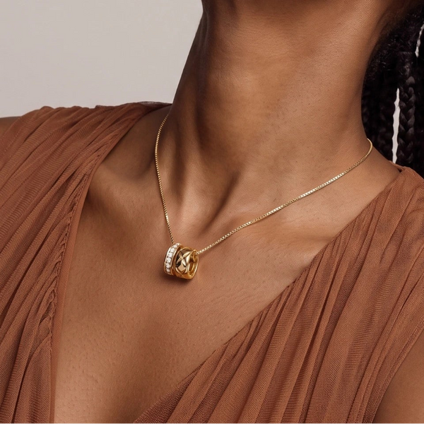 Twin Ring Necklace