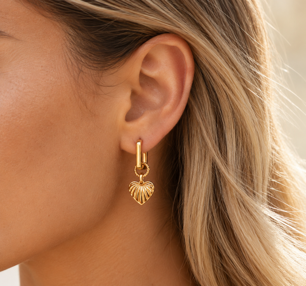 Heart Huggie Earrings
