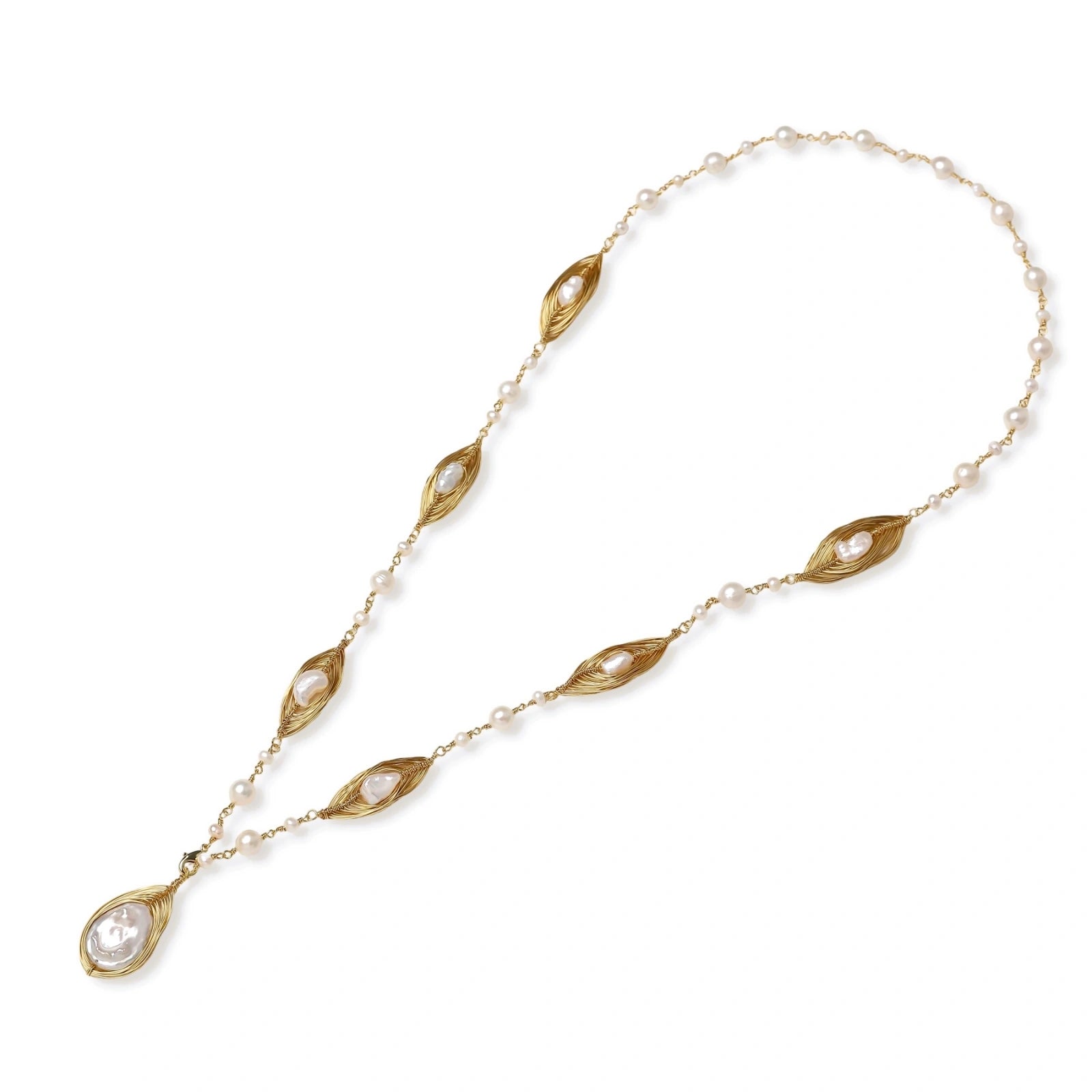Golden Leaf Baroque Necklace