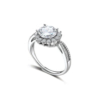 Stellar Halo Moissanite Ring