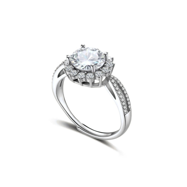 Stellar Halo Moissanite Ring