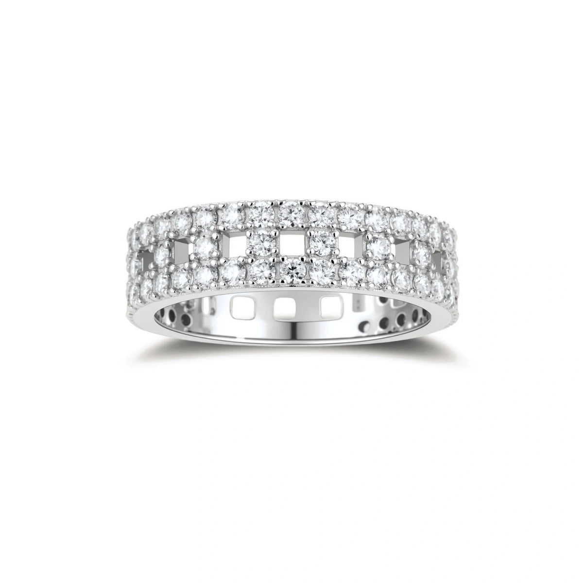 Stellar Row Moissanite Ring