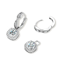 Twisted Infinity Halo Moissanite Earrings