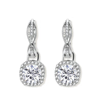 Twisted Infinity Halo Moissanite Earrings