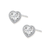 Heart Spark Moissanite Studs