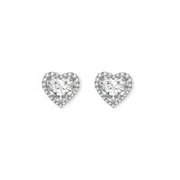 Heart Spark Moissanite Studs