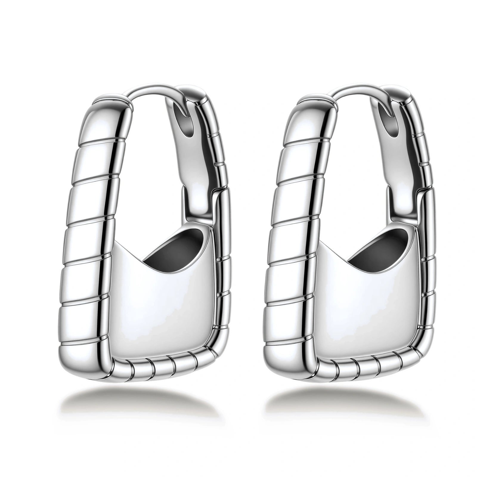 Textured Groove Hoops