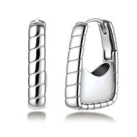 Textured Groove Hoops