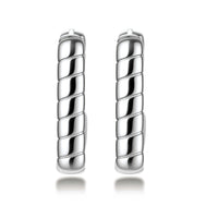 Textured Groove Hoops