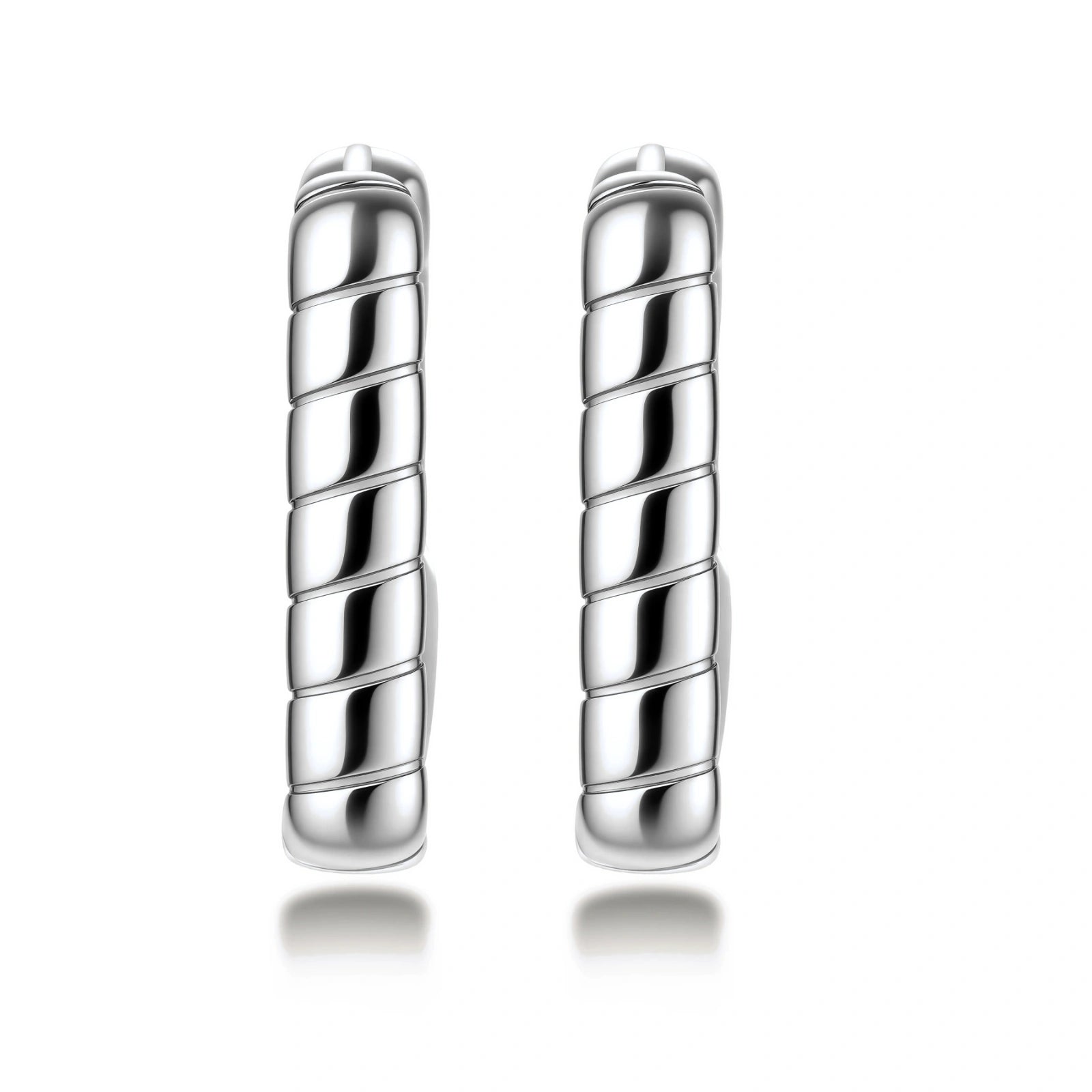 Textured Groove Hoops