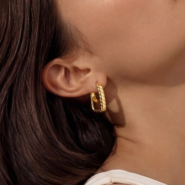 Bamboo Huggie Hoops
