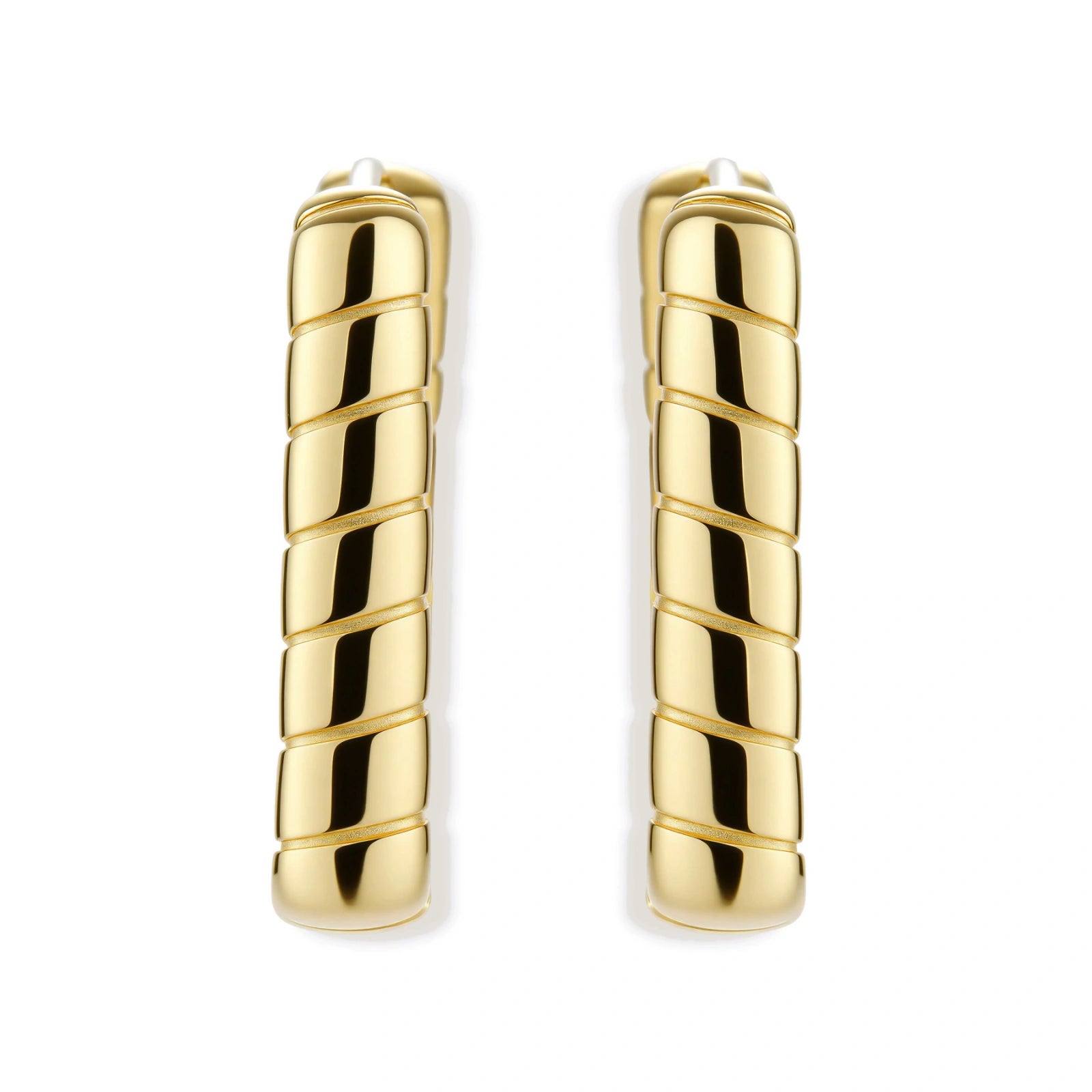 Bamboo Huggie Hoops