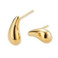Golden Teardrop Studs