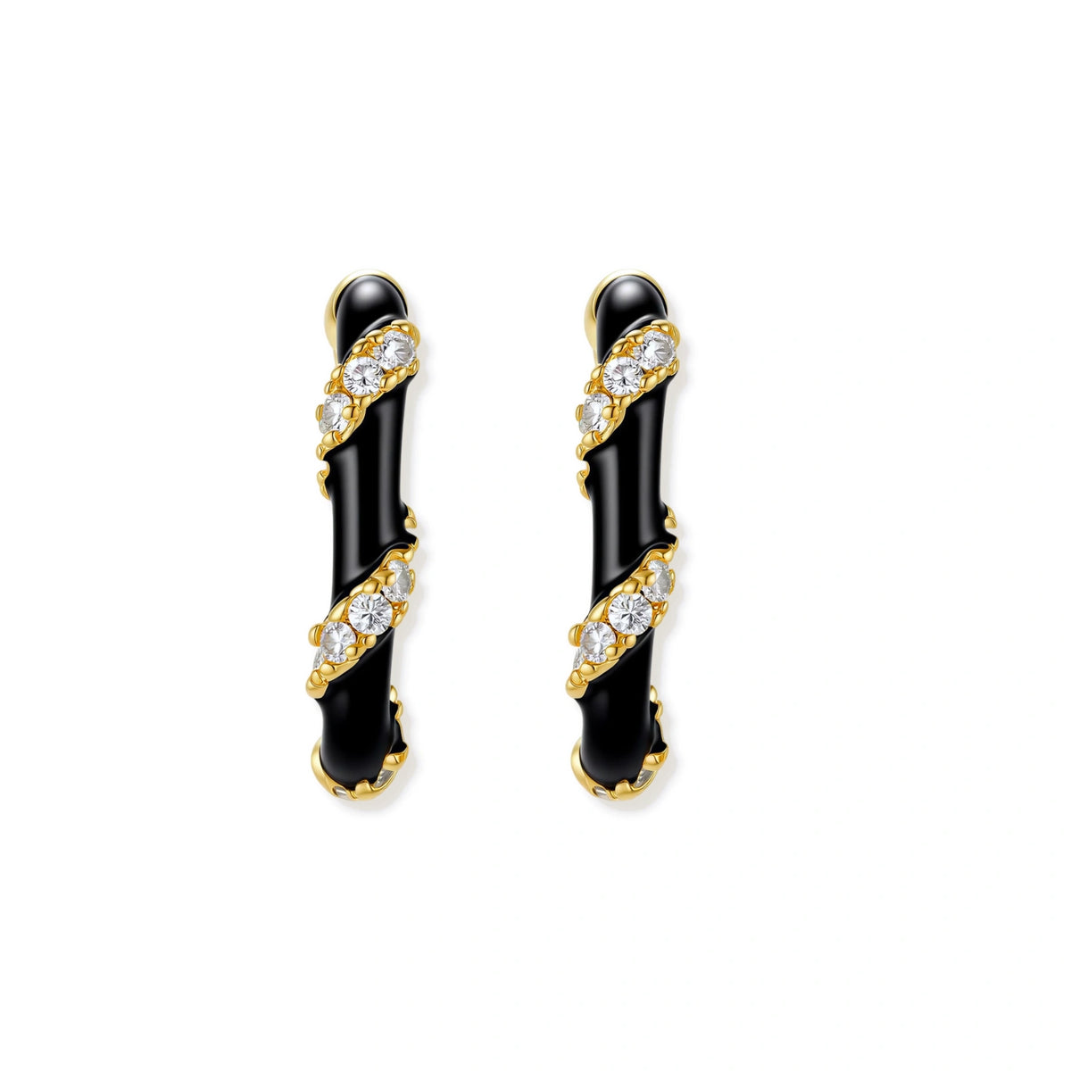 Midnight Stripe Hoops