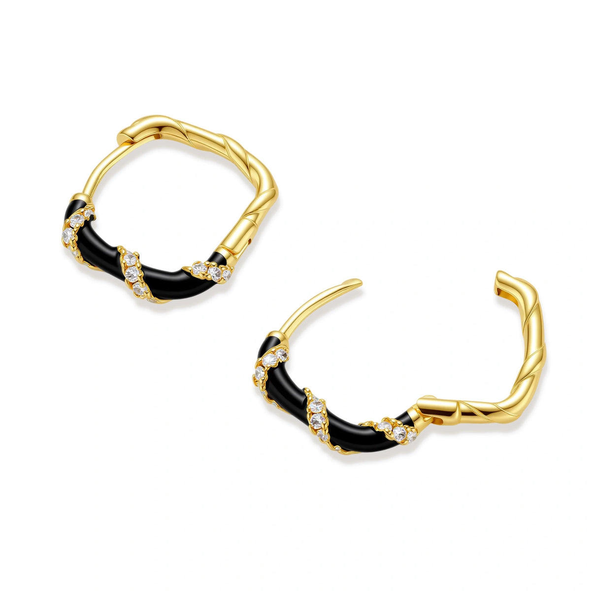 Midnight Stripe Hoops