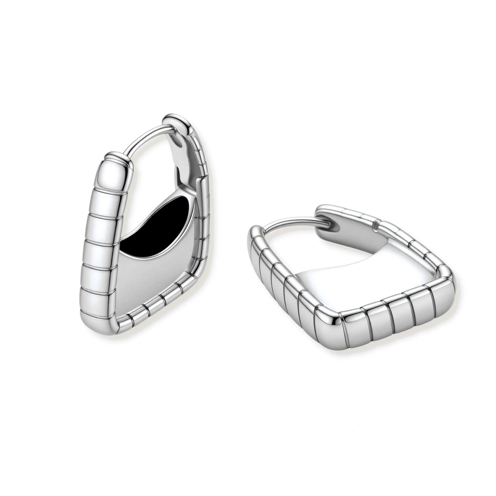Textured Groove Hoops