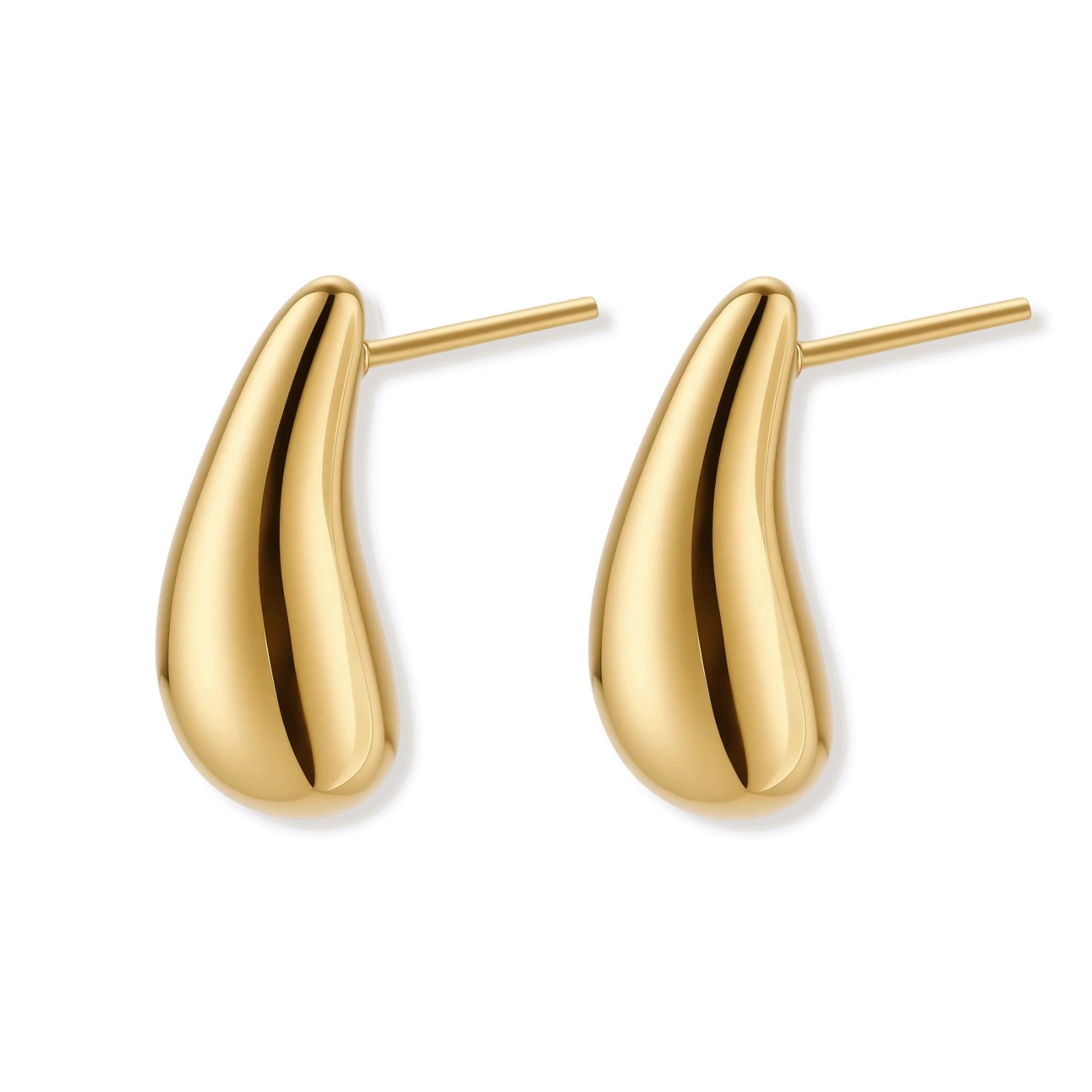 Golden Teardrop Studs