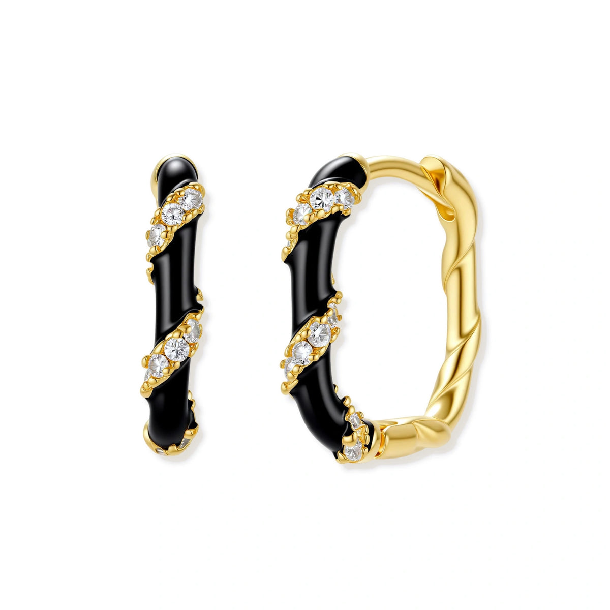 Midnight Stripe Hoops