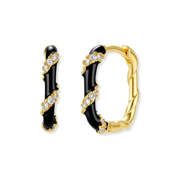 Midnight Stripe Hoops