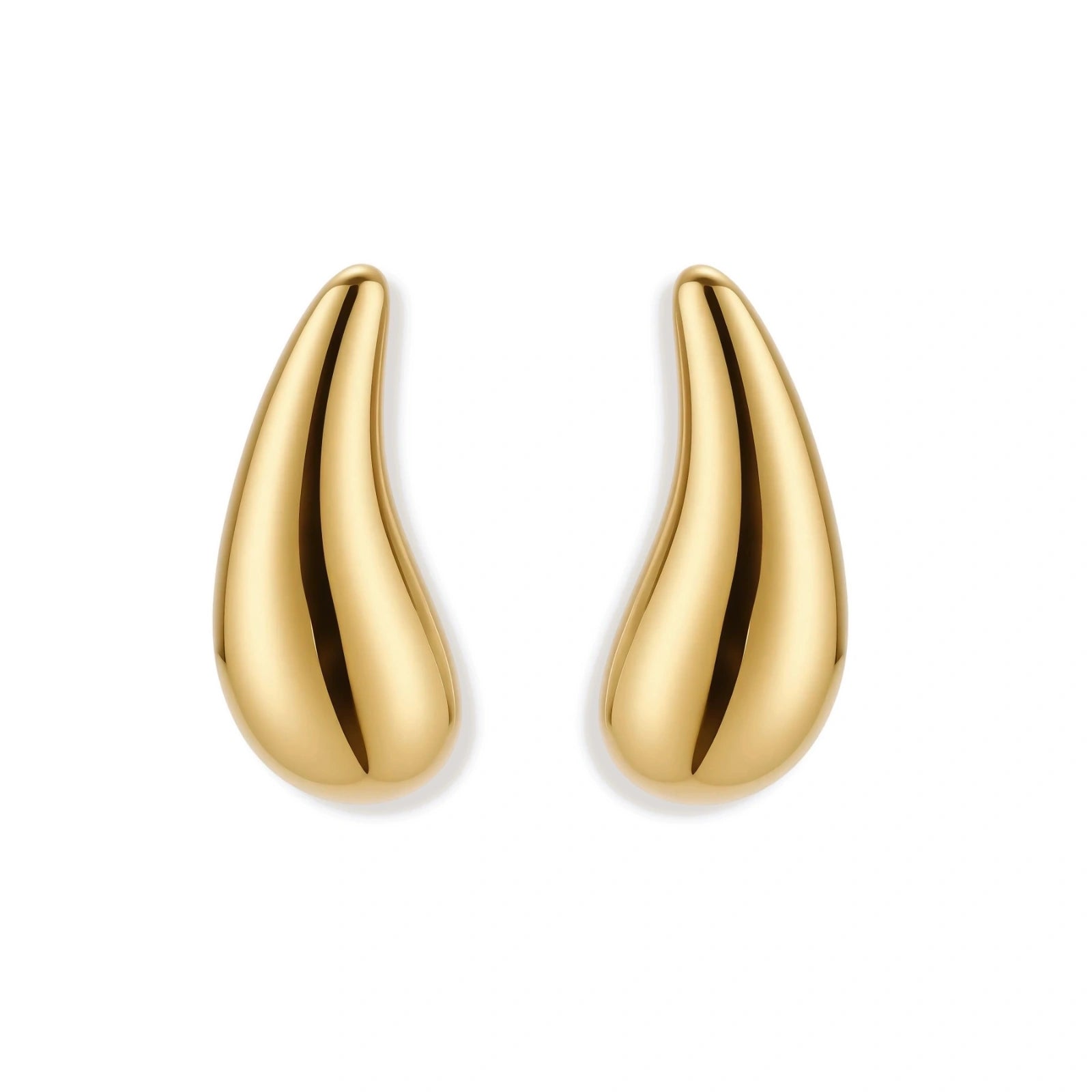 Golden Teardrop Studs