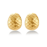 Hammered Gold Huggies
