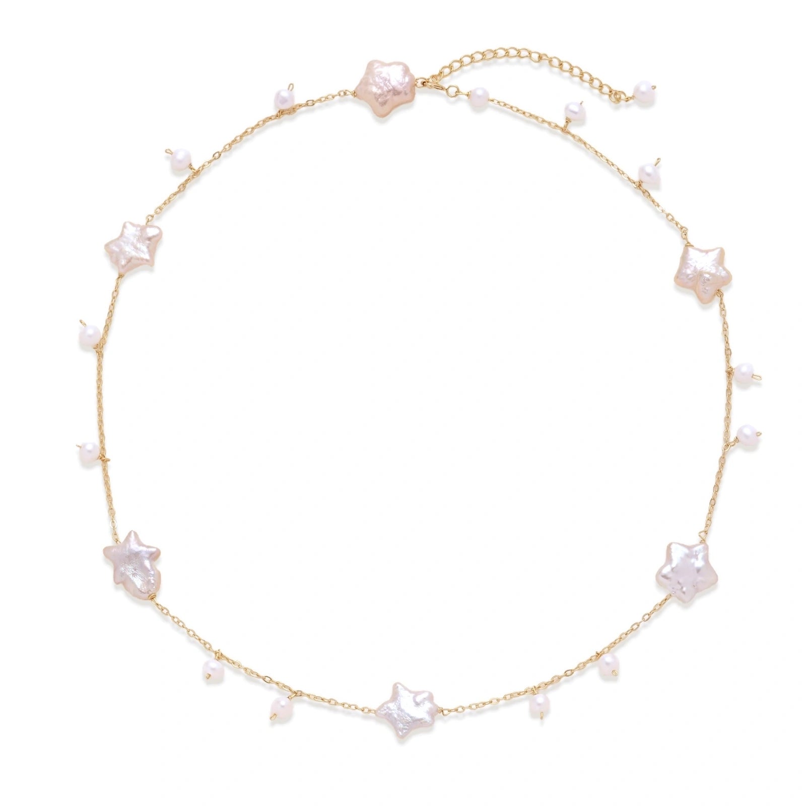 Celestial Pearl Stars Necklace