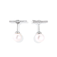 Pearl Drop T-Bar Earrings