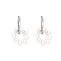 Pearl Cluster Huggie Hoops