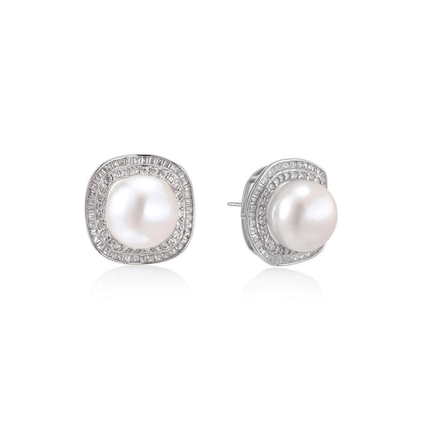 Halo Pearl Studs