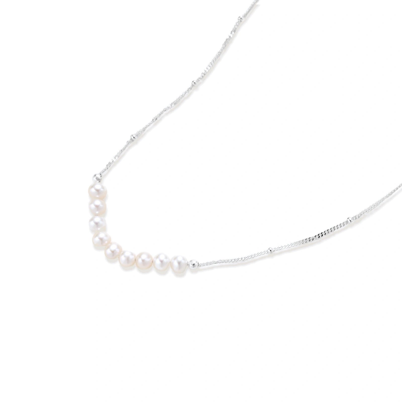 Luna Pearl Arc Necklace