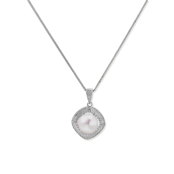 Halo Pearl Statement Necklace