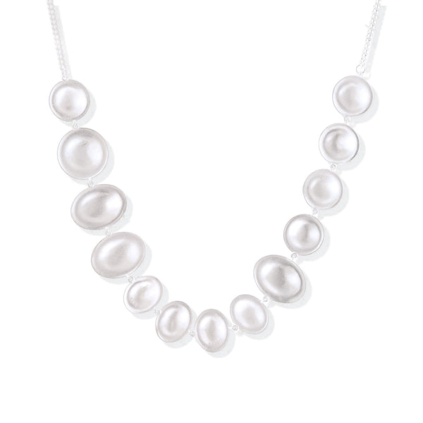 Lunar Pearl Arc Necklace