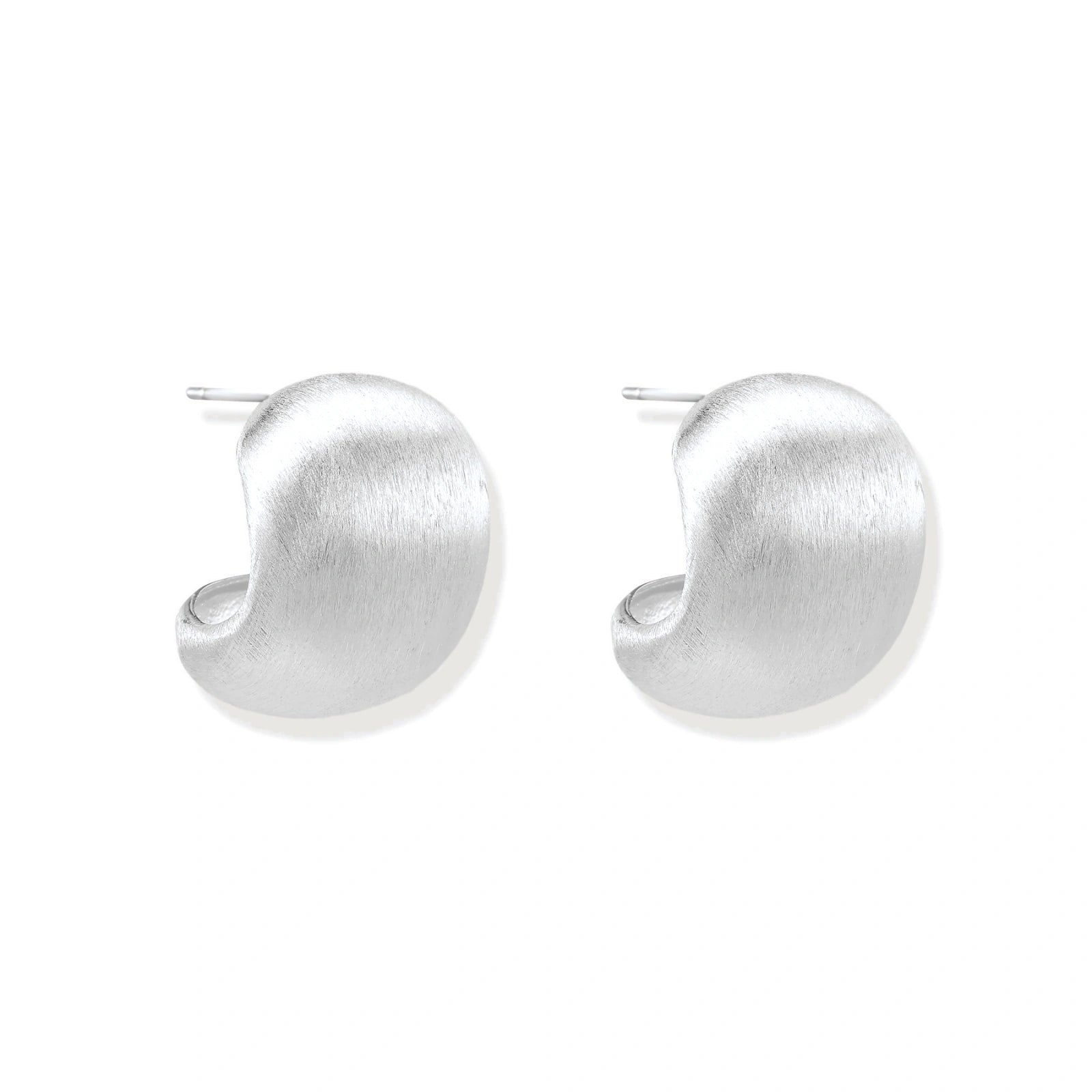 Brushed Silver Studs