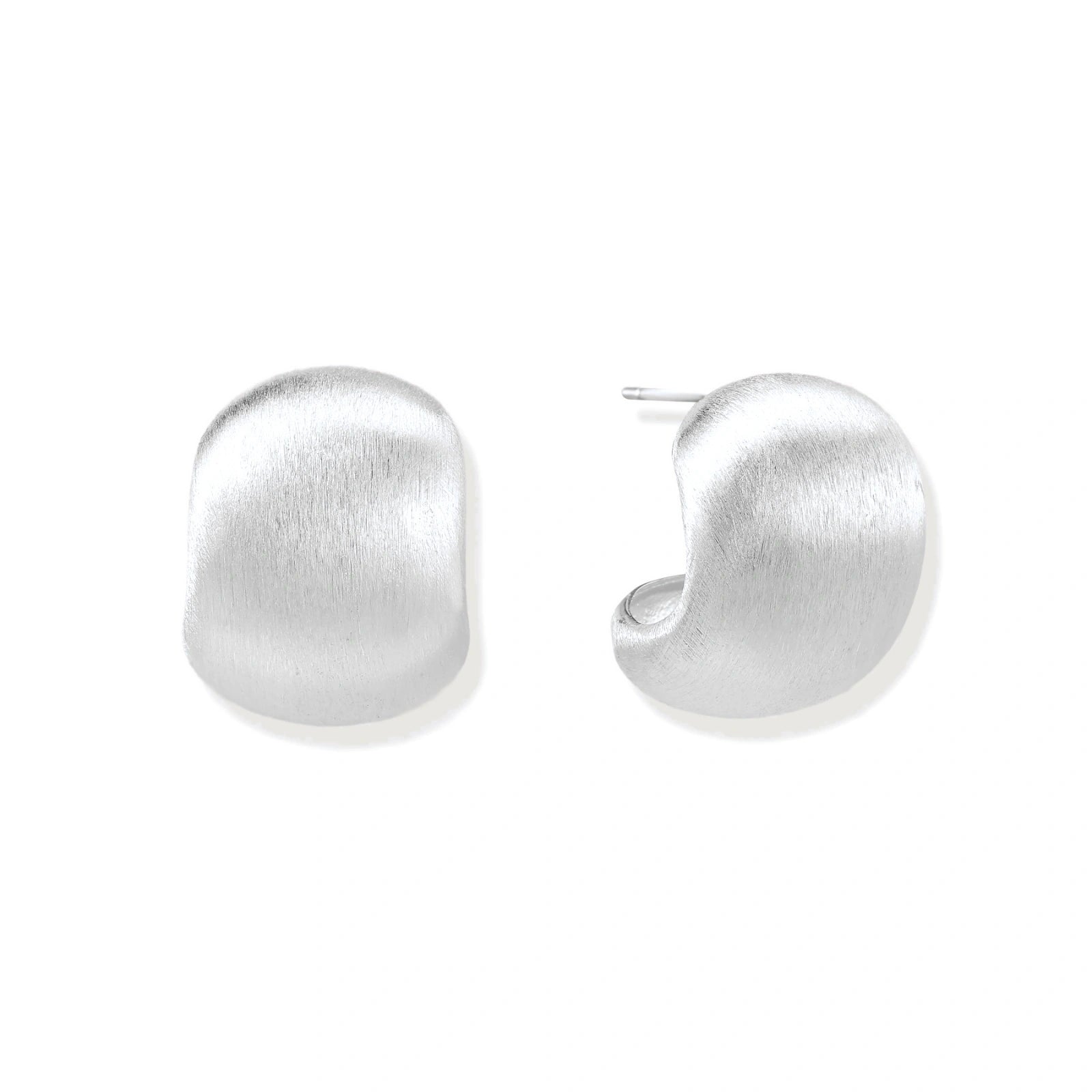 Brushed Silver Studs