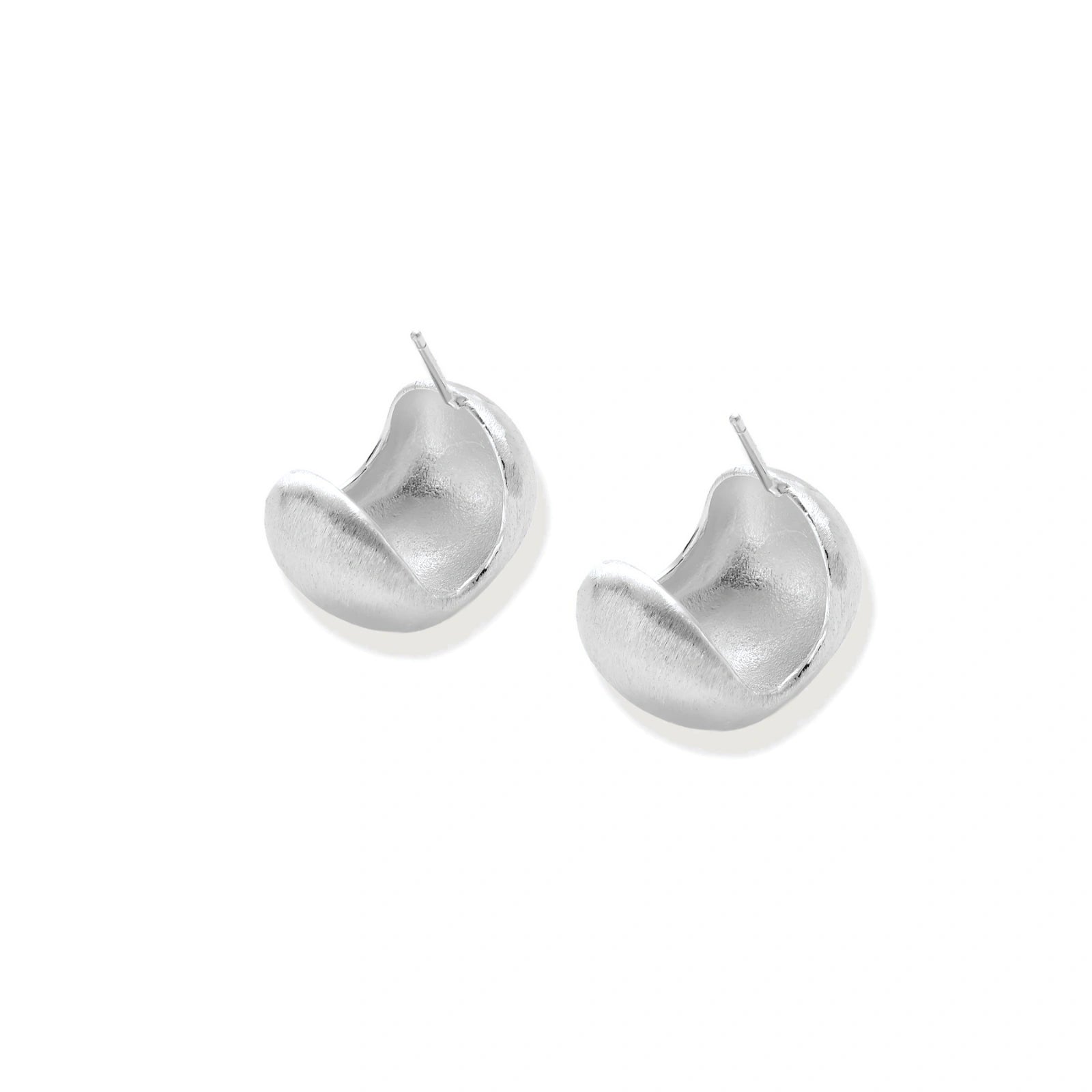 Brushed Silver Studs