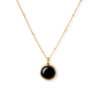 Midnight Agate Circle Necklace