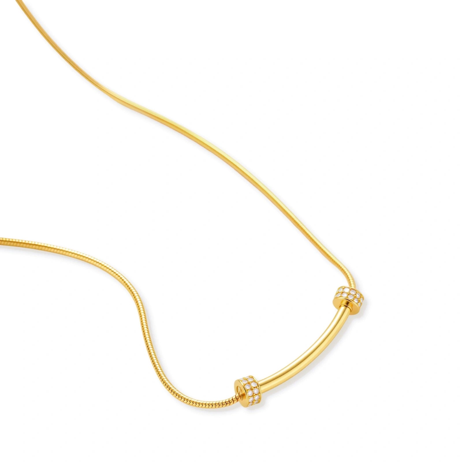 Curved Spark Bar Necklace