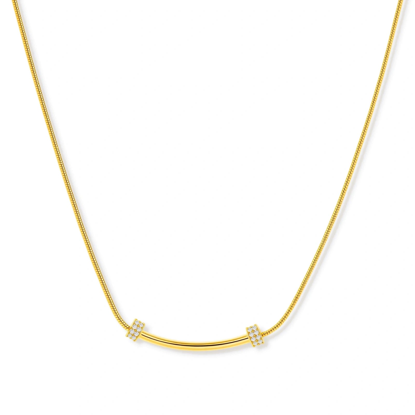 Curved Spark Bar Necklace