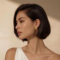 Liquid Gold Sculptural Hoops