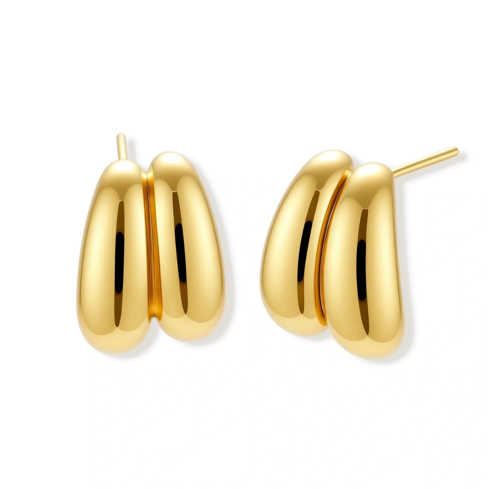 Liquid Gold Sculptural Hoops