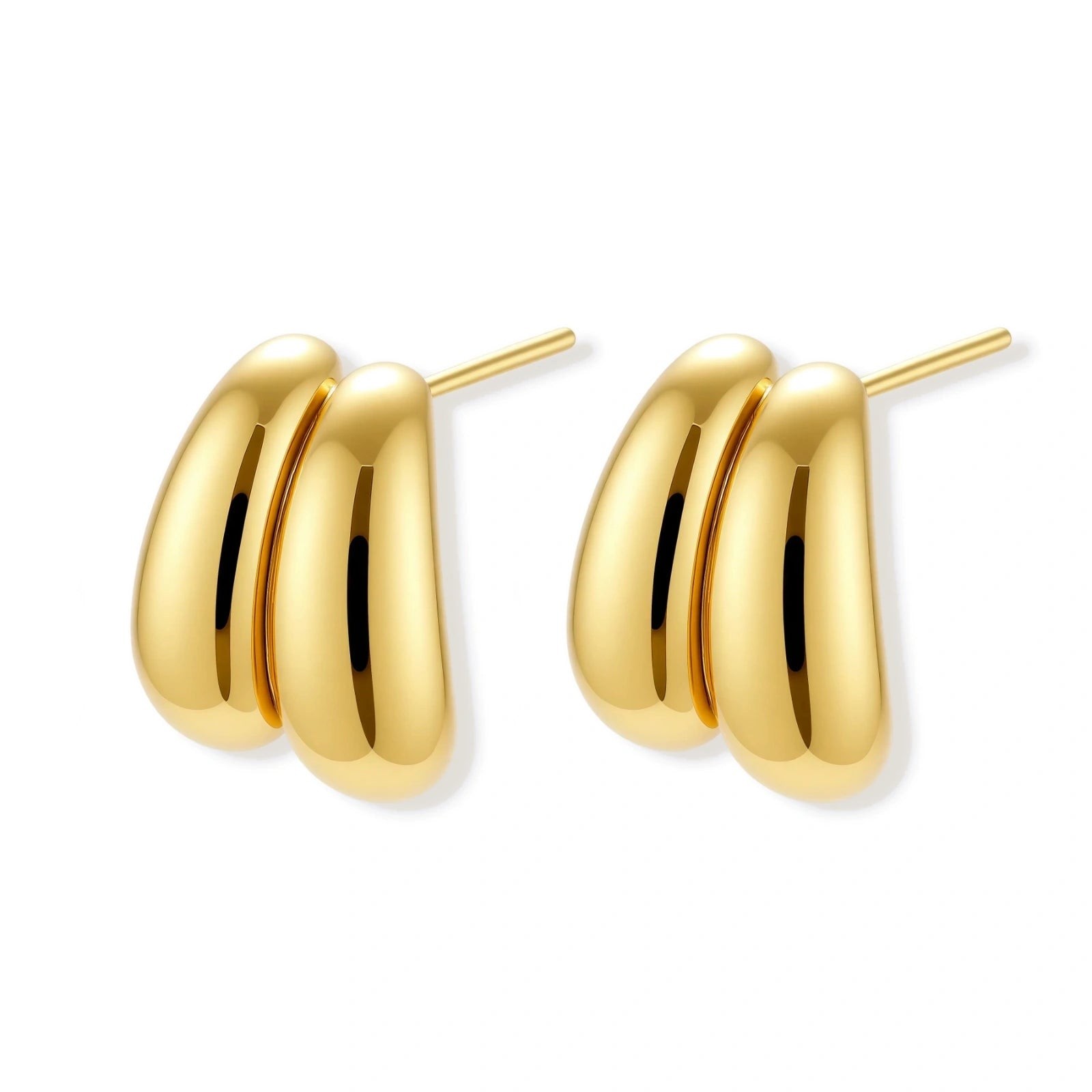 Liquid Gold Sculptural Hoops